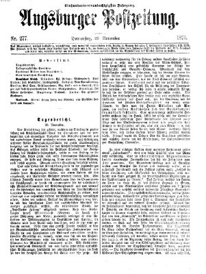 Augsburger Postzeitung Donnerstag 25. November 1875