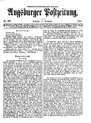 Augsburger Postzeitung Samstag 18. Dezember 1875