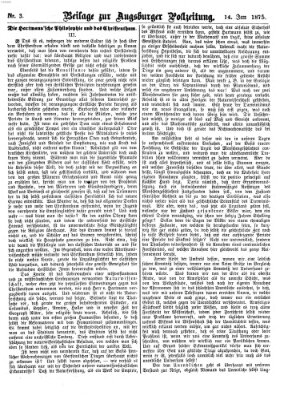 Augsburger Postzeitung Donnerstag 14. Januar 1875