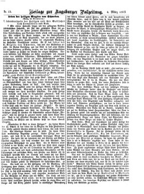 Augsburger Postzeitung Donnerstag 4. März 1875