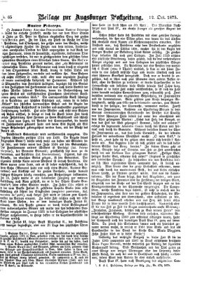 Augsburger Postzeitung Dienstag 12. Oktober 1875