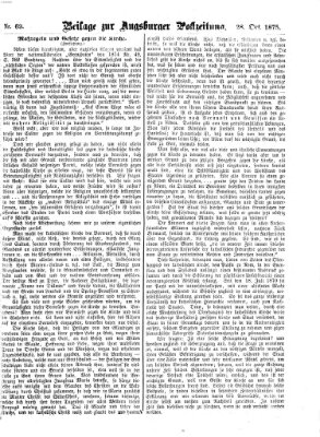 Augsburger Postzeitung Donnerstag 28. Oktober 1875
