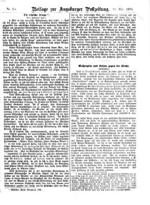 Augsburger Postzeitung Freitag 19. November 1875