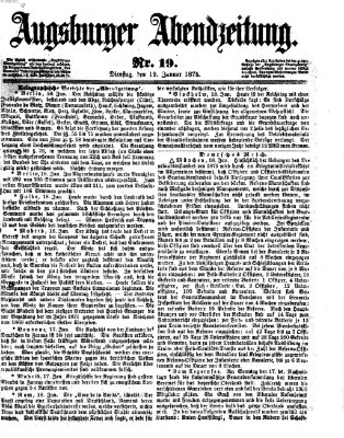Augsburger Abendzeitung Dienstag 19. Januar 1875