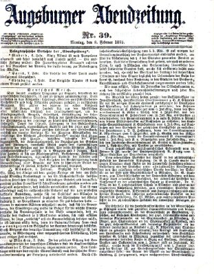Augsburger Abendzeitung Montag 8. Februar 1875