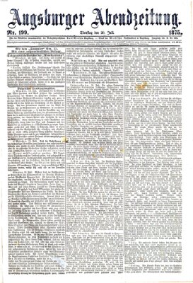 Augsburger Abendzeitung Dienstag 20. Juli 1875