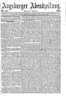 Augsburger Abendzeitung Montag 6. September 1875
