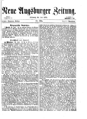 Neue Augsburger Zeitung Mittwoch 28. Juli 1875