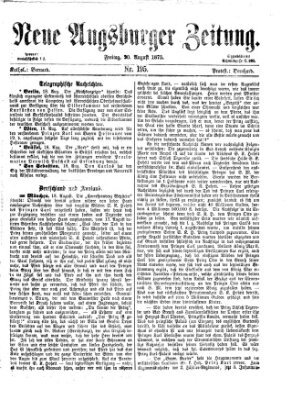 Neue Augsburger Zeitung Freitag 20. August 1875