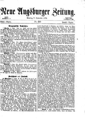 Neue Augsburger Zeitung Dienstag 7. September 1875