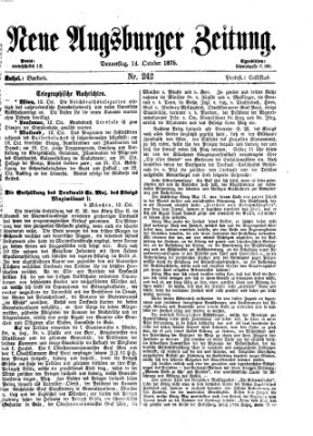 Neue Augsburger Zeitung Donnerstag 14. Oktober 1875