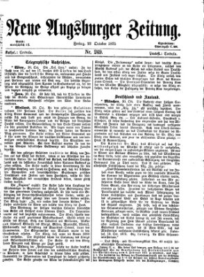 Neue Augsburger Zeitung Freitag 22. Oktober 1875