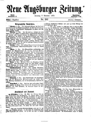 Neue Augsburger Zeitung Sonntag 7. November 1875