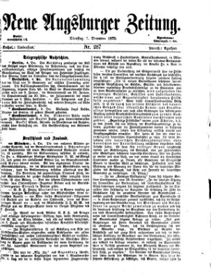 Neue Augsburger Zeitung Dienstag 7. Dezember 1875