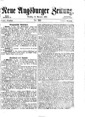 Neue Augsburger Zeitung Dienstag 14. Dezember 1875