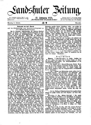 Landshuter Zeitung Sonntag 3. Januar 1875