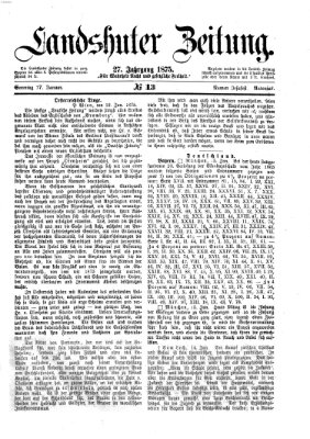 Landshuter Zeitung Sonntag 17. Januar 1875