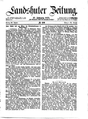 Landshuter Zeitung Freitag 29. Januar 1875