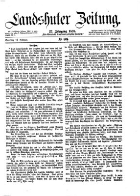 Landshuter Zeitung Samstag 13. Februar 1875