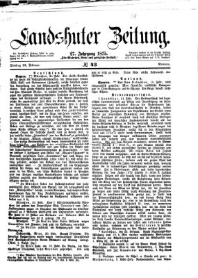 Landshuter Zeitung Dienstag 23. Februar 1875