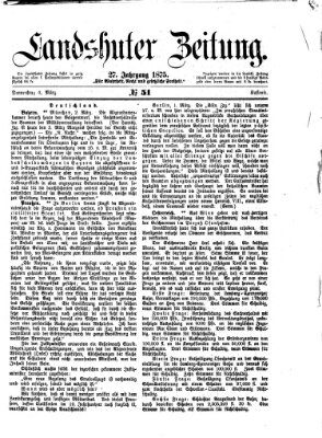Landshuter Zeitung Donnerstag 4. März 1875