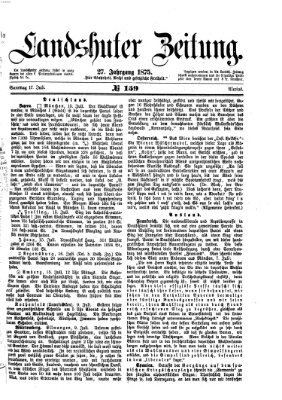 Landshuter Zeitung Samstag 17. Juli 1875