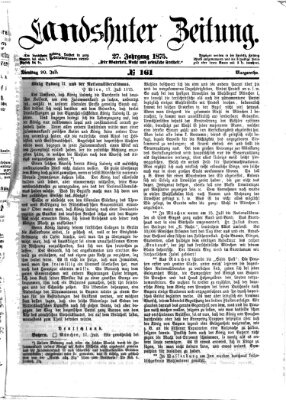 Landshuter Zeitung Dienstag 20. Juli 1875