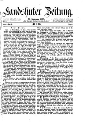 Landshuter Zeitung Dienstag 3. August 1875