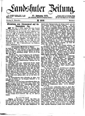 Landshuter Zeitung Dienstag 21. September 1875
