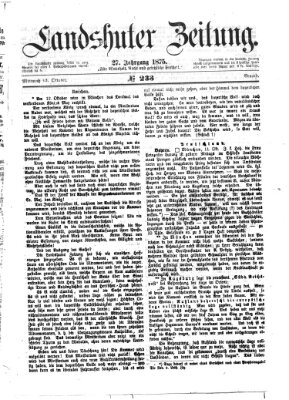 Landshuter Zeitung Mittwoch 13. Oktober 1875