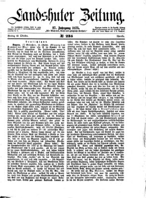 Landshuter Zeitung Freitag 15. Oktober 1875