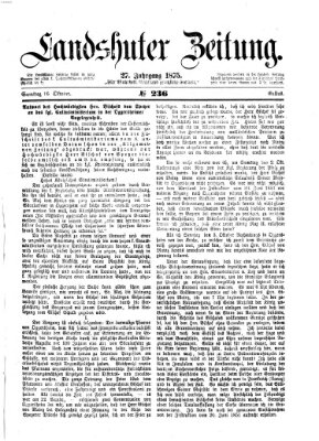 Landshuter Zeitung Samstag 16. Oktober 1875