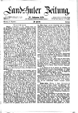 Landshuter Zeitung Sonntag 5. Dezember 1875