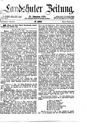 Landshuter Zeitung Mittwoch 8. Dezember 1875
