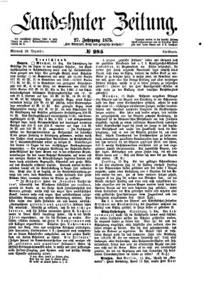 Landshuter Zeitung Mittwoch 15. Dezember 1875