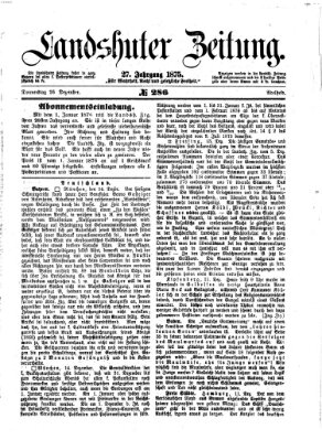 Landshuter Zeitung Donnerstag 16. Dezember 1875