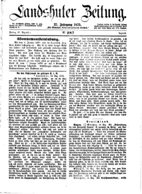 Landshuter Zeitung Freitag 17. Dezember 1875