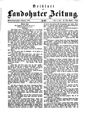 Landshuter Zeitung Sonntag 4. Juli 1875