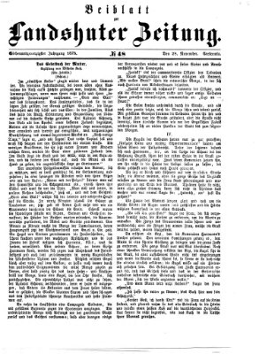 Landshuter Zeitung Sonntag 28. November 1875