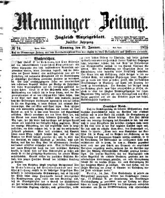 Memminger Zeitung Sonntag 17. Januar 1875