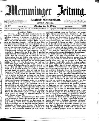 Memminger Zeitung Dienstag 9. März 1875