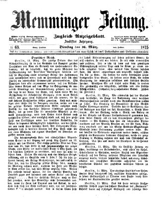 Memminger Zeitung Dienstag 16. März 1875