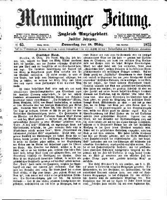 Memminger Zeitung Donnerstag 18. März 1875