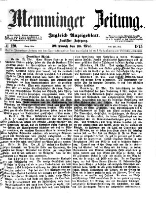 Memminger Zeitung Mittwoch 26. Mai 1875