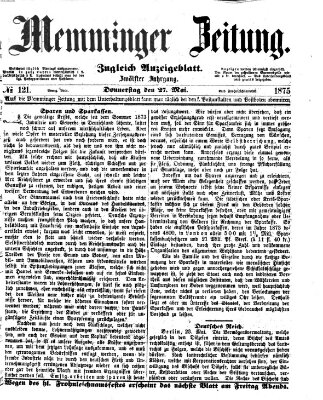 Memminger Zeitung Donnerstag 27. Mai 1875