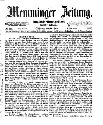 Memminger Zeitung Freitag 11. Juni 1875