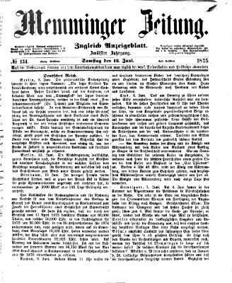 Memminger Zeitung Samstag 12. Juni 1875