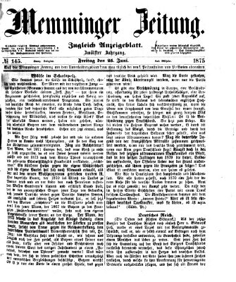 Memminger Zeitung Freitag 25. Juni 1875