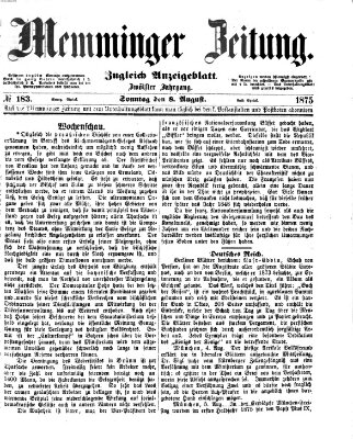 Memminger Zeitung Sonntag 8. August 1875