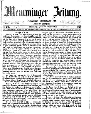Memminger Zeitung Donnerstag 9. September 1875